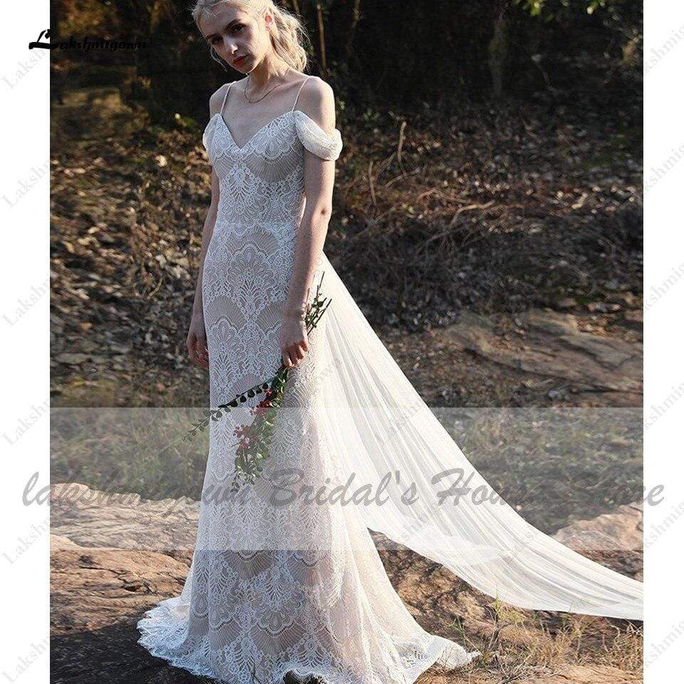 Lace Mermaid Wedding Dress Elegant Bridal - ROYCEBRIDAL OFFICIAL STORE