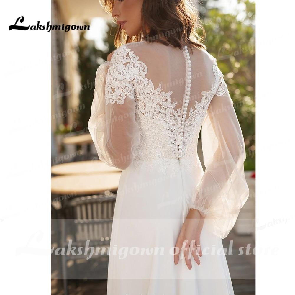 Long Sleeve Lace Beach Wedding Dresses - ROYCEBRIDAL OFFICIAL STORE