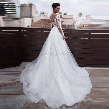 Luxury Flowers Wedding  Dresses Princess Bridal Dress Sweetheart - ROYCEBRIDAL OFFICIAL STORE