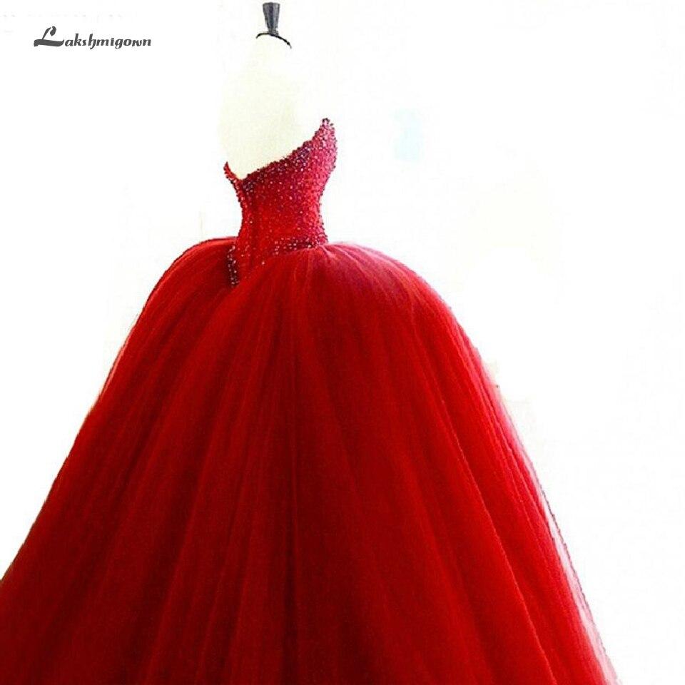 Luxury Red Wedding Dress Beading Sexy Bridal Off Shoulder - ROYCEBRIDAL OFFICIAL STORE