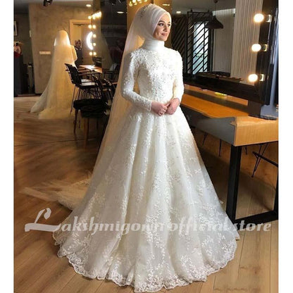 Modest Muslim Wedding Dresses Long Sleeves - ROYCEBRIDAL OFFICIAL STORE