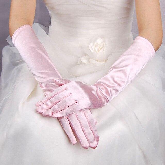 Gothic Satin Wedding Hand Glove Sexy Bridal Gloves Women - ROYCEBRIDAL OFFICIAL STORE