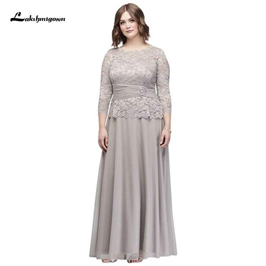 Plus Size Glitter Lace Mother Of The Bride Dresses - ROYCEBRIDAL OFFICIAL STORE