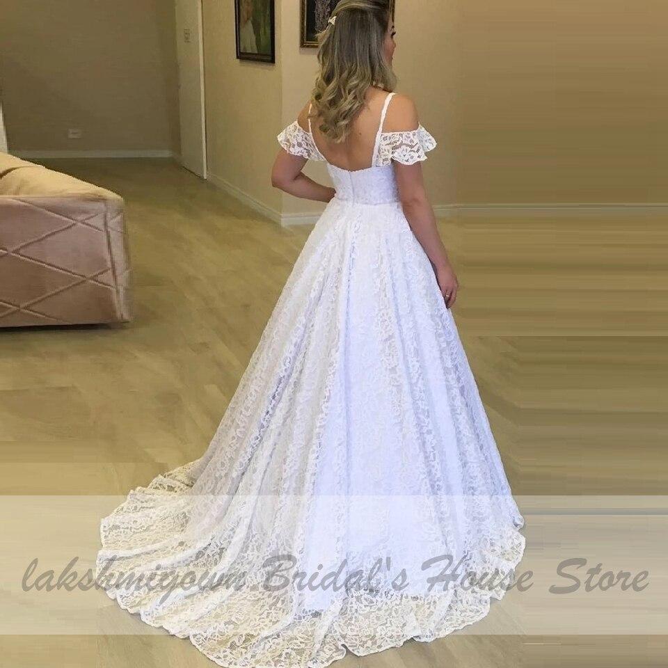 Princess Lace Dress for Bride Dress Off Shoulder Wedding Gowns - ROYCEBRIDAL OFFICIAL STORE