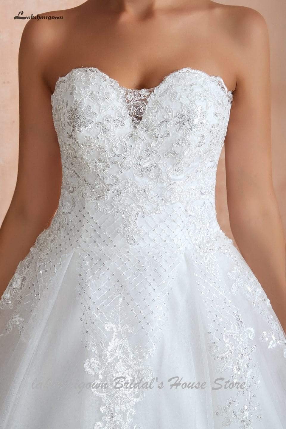 Princess Lace Wedding Gowns Off the Shoulder - ROYCEBRIDAL OFFICIAL STORE