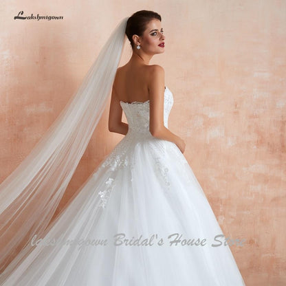 Princess Lace Wedding Gowns Off the Shoulder - ROYCEBRIDAL OFFICIAL STORE