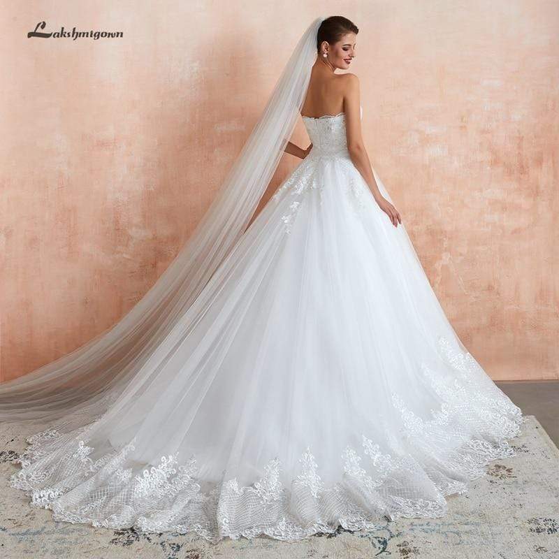 Princess Lace Wedding Gowns Off the Shoulder - ROYCEBRIDAL OFFICIAL STORE