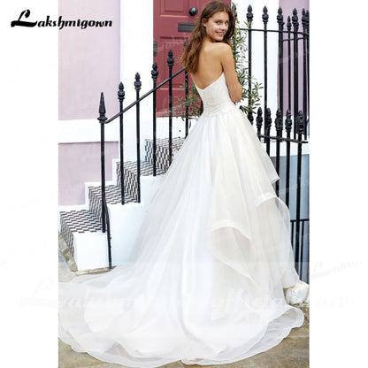 vestido noiva 2021 Simple Sweetheart Pleats Off the Shoulder Bride Wedding Dresses Charming Elegant robe de soirée de mariage - ROYCEBRIDAL OFFICIAL STORE