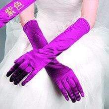 Gothic Satin Wedding Hand Glove Sexy Bridal Gloves Women - ROYCEBRIDAL OFFICIAL STORE