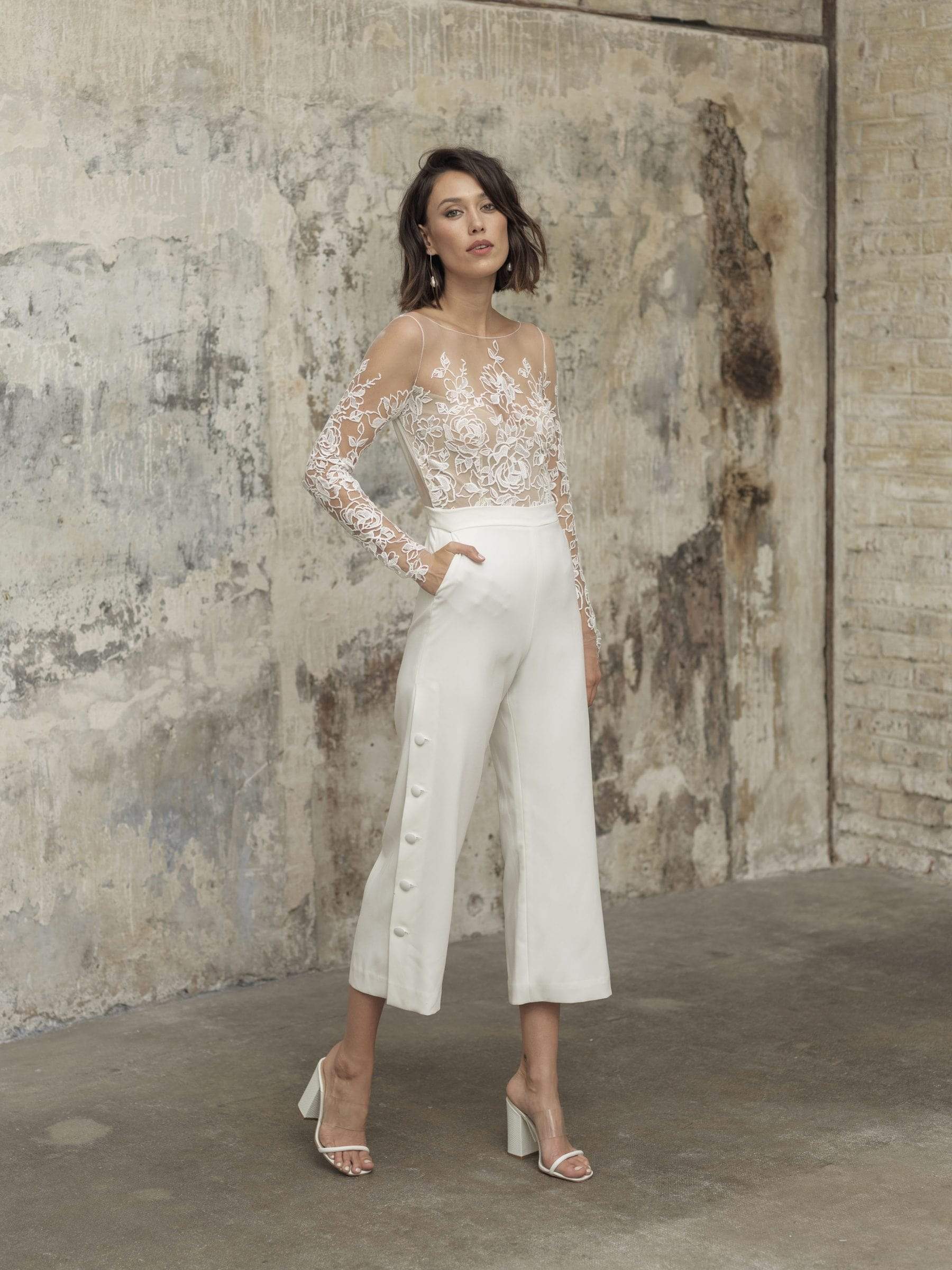 Romantic Bridal Jumpsuit Beach Wedding Dresses - ROYCEBRIDAL OFFICIAL STORE