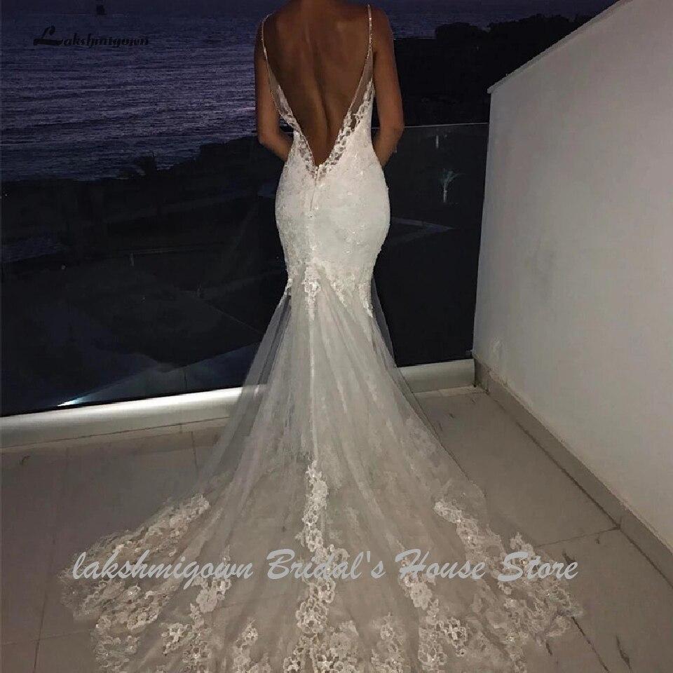 Sexy Bridal Dress Lace Mermaid Wedding Gowns Open Back - ROYCEBRIDAL OFFICIAL STORE