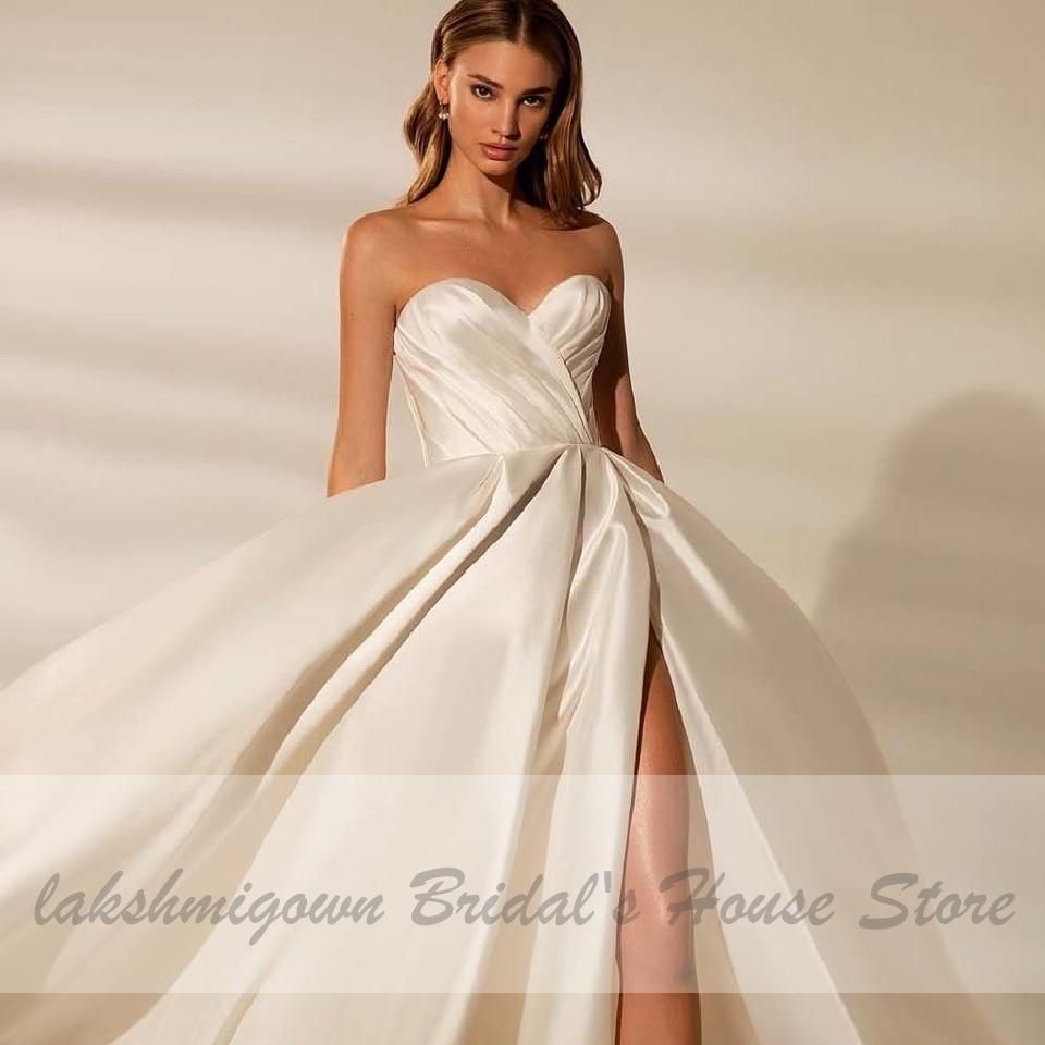 Sexy Off the Shoulder Satin Bridal Dresses Wedding Gowns - ROYCEBRIDAL OFFICIAL STORE