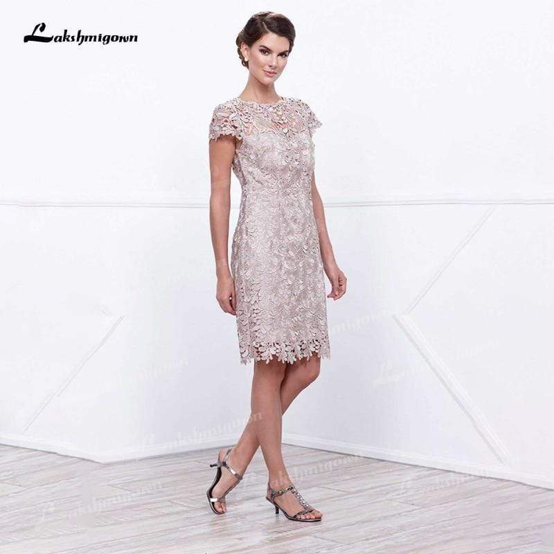 Short Lace Mother Dresses Knee Length - ROYCEBRIDAL OFFICIAL STORE