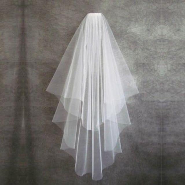 Short Wedding Veils with Comb Two Layers - ROYCEBRIDAL OFFICIAL STORE