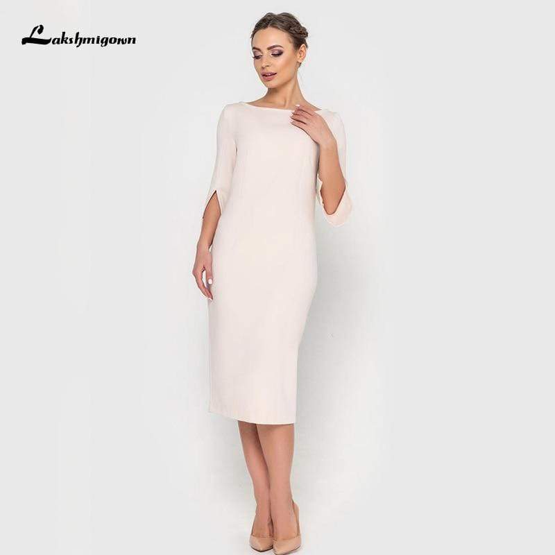 Simple Mother of the Dride Dresses White Short Cocktail Dress - ROYCEBRIDAL OFFICIAL STORE