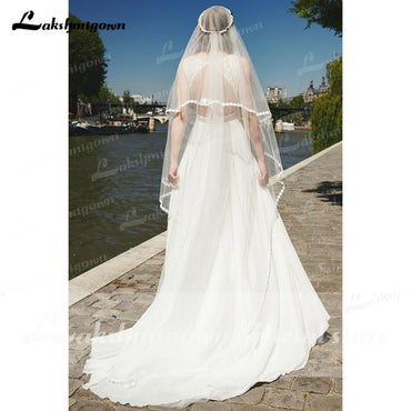 Summer Wedding Dress New Style Backless Sexy Bridal Beach V-neck - ROYCEBRIDAL OFFICIAL STORE