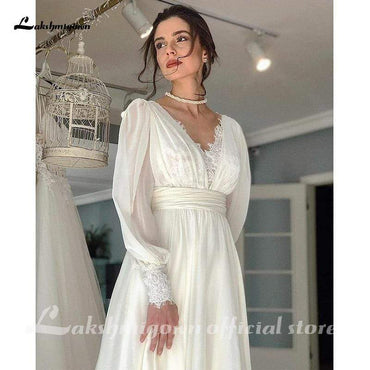 Two Pieces Beach Wedding Dresses Summer Simple Short Sleeve - ROYCEBRIDAL OFFICIAL STORE