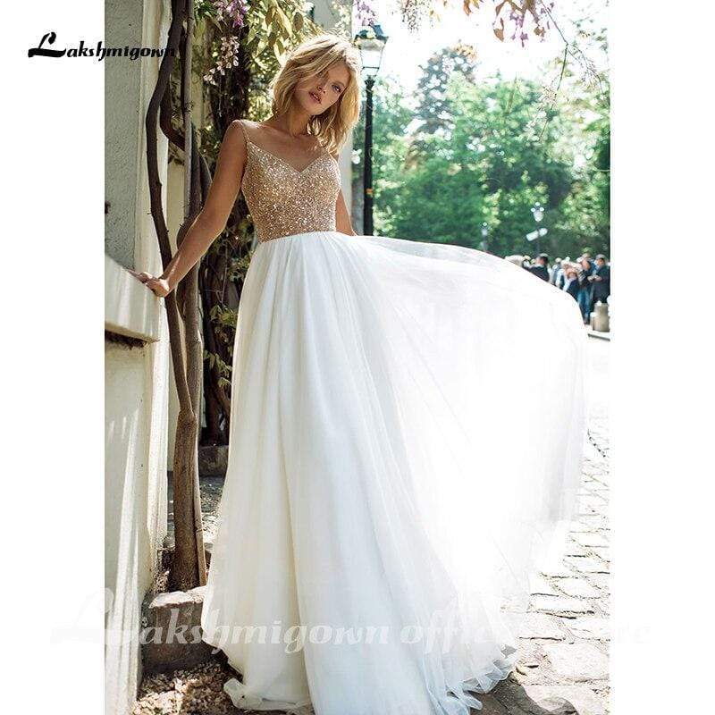 Wedding Dresses Luxury Top Sequins Backless - ROYCEBRIDAL OFFICIAL STORE