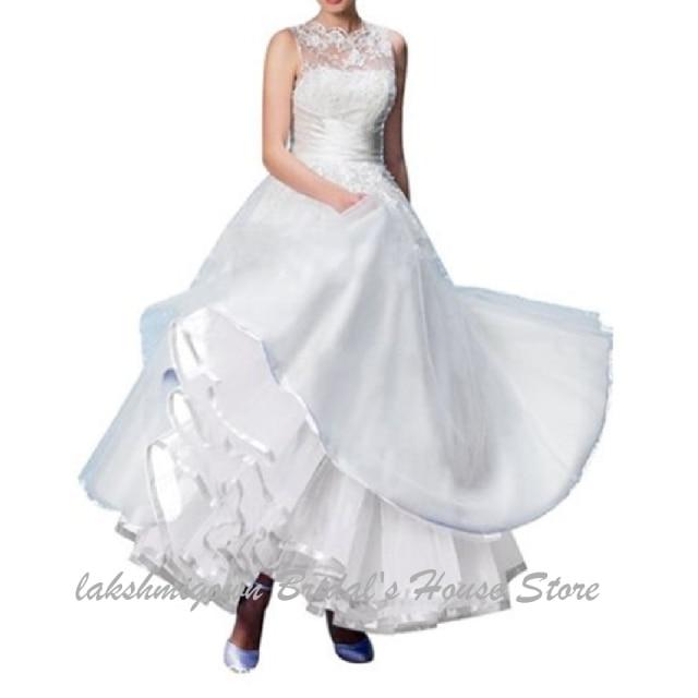 A Line Tulle Underskirt Women Without Hoops 100cm Floor Length - ROYCEBRIDAL OFFICIAL STORE