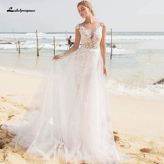 Women Mermaid Wedding Dress with Detachable Skirt - ROYCEBRIDAL OFFICIAL STORE