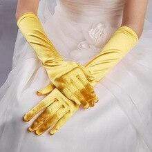 Gothic Satin Wedding Hand Glove Sexy Bridal Gloves Women - ROYCEBRIDAL OFFICIAL STORE